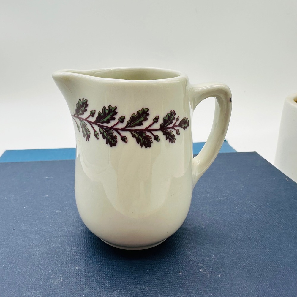 Shenango China Vintage Restaurant Ware Oak Leaf Acorn Individual Chunky Creamer